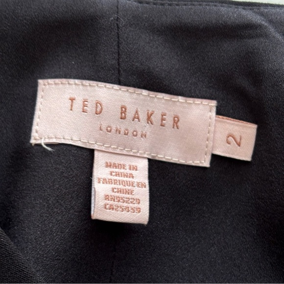 Ted Baker Paysy Top 2 Medium Black Cap Sleeve - Picture 7 of 9